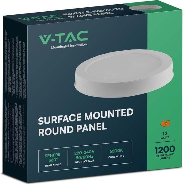 V-TAC 7874 LED-es ráépíthető lámpa EEK: F (A - G) 12 W Semleges fehér Fehér