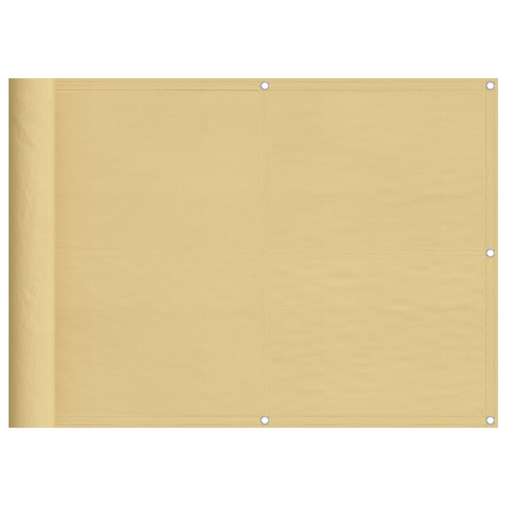 homokszínű 100% oxford poliészter erkélyparaván 75 x 1000 cm (4000027)