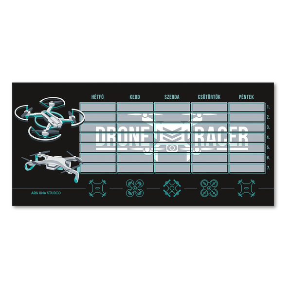 Ars Una Órarend egylapos fiús,  DRONE RACER (5131) 22 25db/csomag (50491315)