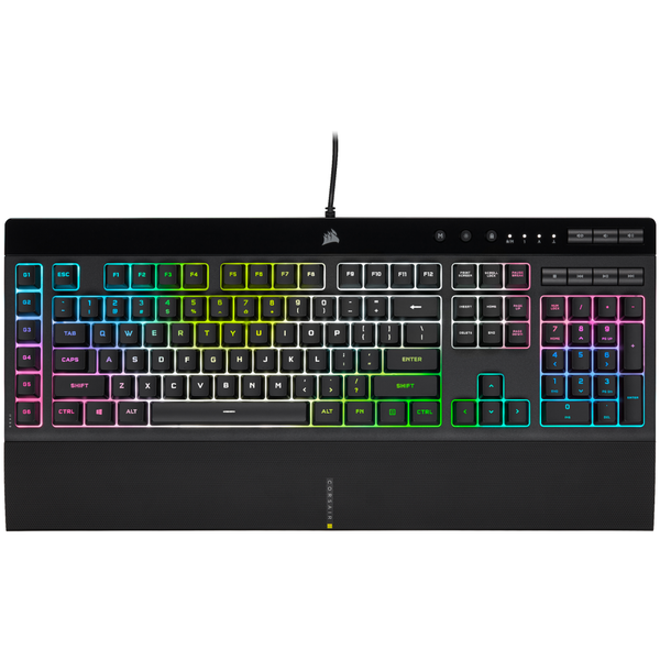 Tastatura gaming Corsair K55 PRO XT, iluminare RGB, butoane dedicate macro si multimedia, Negru