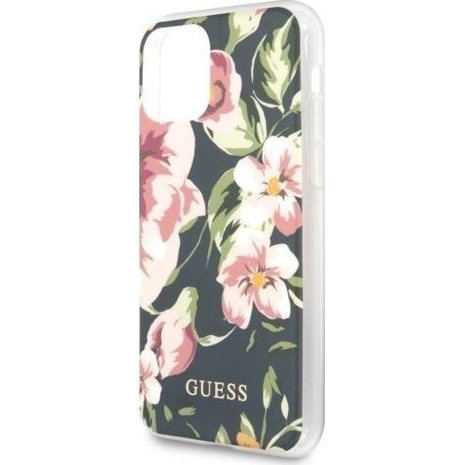 Guess Flower Shiny N.3 Apple iPhone 11 Pro Max hátlap tok, virág mintás (GUE479NAV)