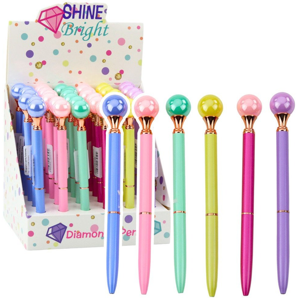 Nagy Gyöngy Golyóstoll Forgó Mechanizmussal Kék Tinta 1.0mm Mix – 21564
