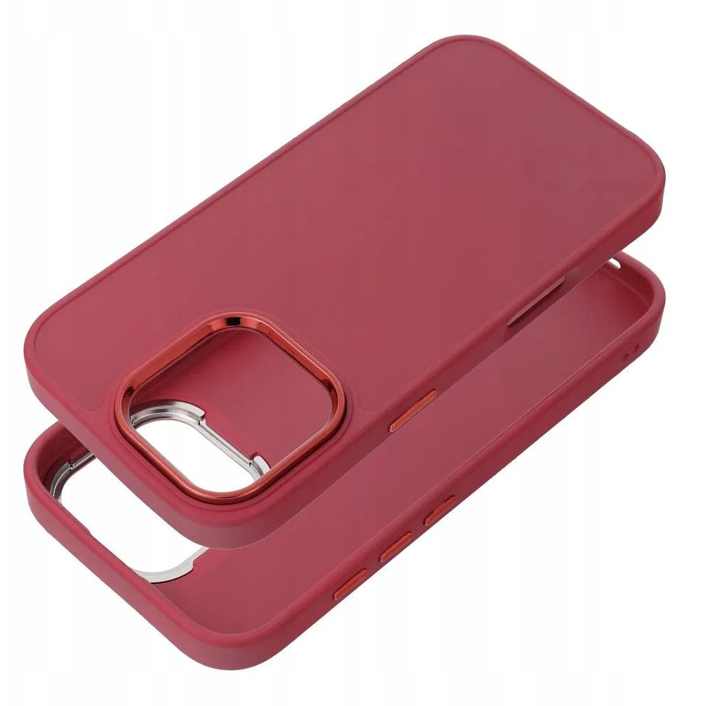 ZONE Frame Case szilikon tok fémhatású kamera keret iPhone Air magenta (5903396405310)
