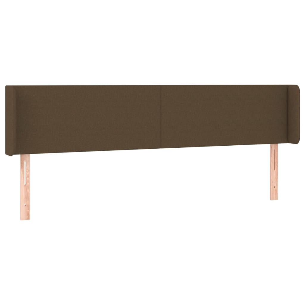sötétbarna szövet fejtámla szárnyakkal 203x16x78/88 cm (3118513)