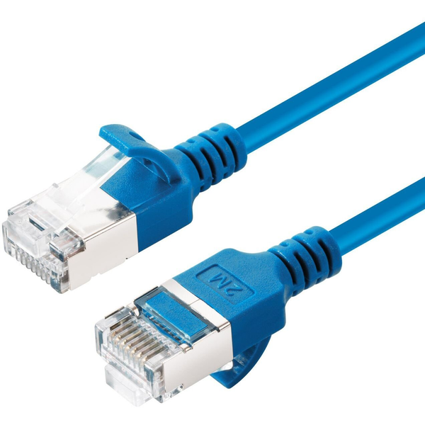 Microconnect V-FTP6A0015B-SLIM cabluri de rețea Albastru 0,15 m Cat6a U/FTP (STP)