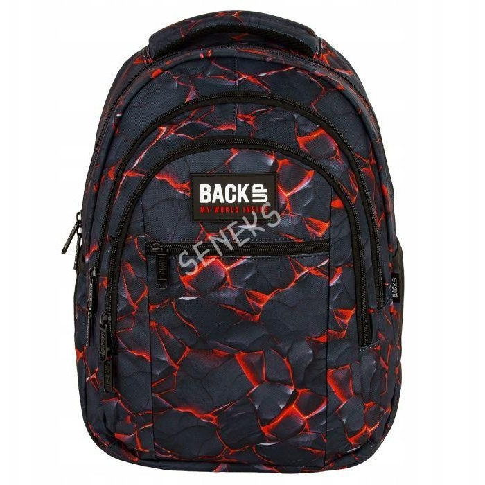 Backup Iskolatáska Hátizsák - Black Lava (PLB7O43)