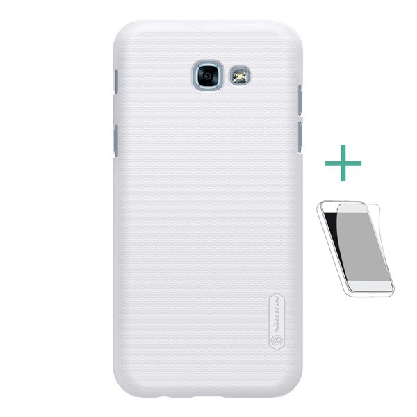NILLKIN SUPER FROSTED műanyag telefonvédő (gumírozott, érdes felület + képernyővédő fólia) FEHÉR [Samsung Galaxy A3 (2017) SM-A320F] (5996457710072)