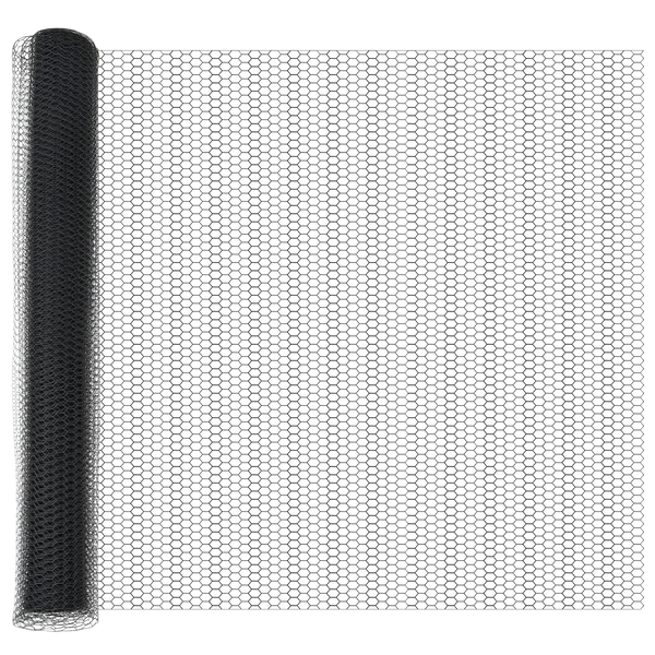 Gard Hexagonal Gri 1.4x25 m Oțel