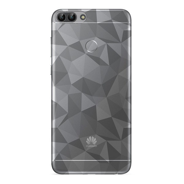 Szilikon telefonvédő (3D, gyémánt minta) ÁTLÁTSZÓ [Huawei P Smart (2018)] (5996457767533)