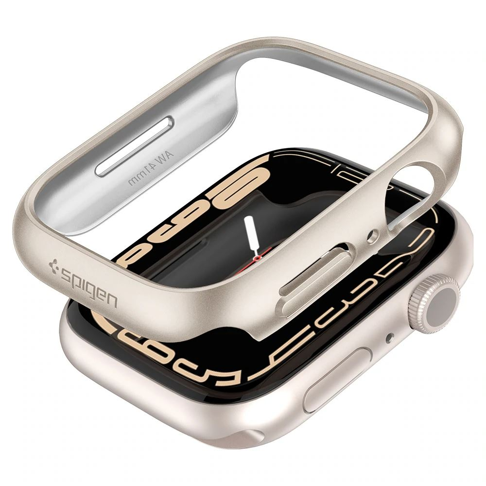 Spigen Thin Fit Apple Watch Series 7 (41mm) tok Starlight (ACS04185) (ACS04185)