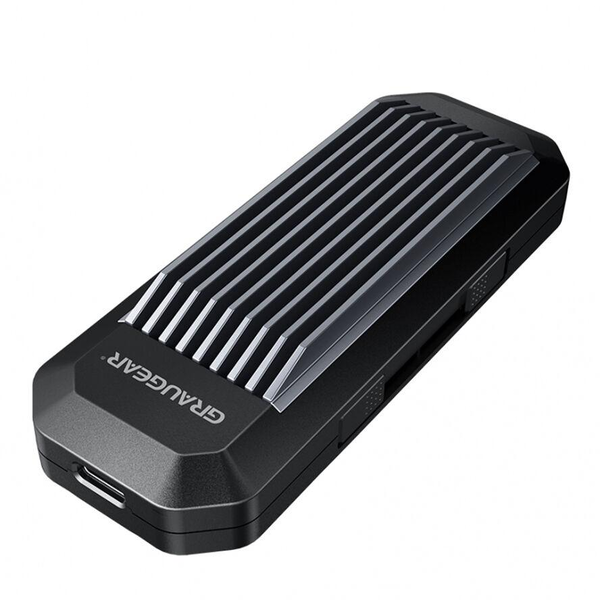 Graugear G-M202-AC-10G USB-C Külső M.2 NVMe SSD Ház - Fekete