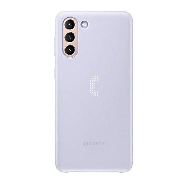 SAMSUNG műanyag telefonvédő (ultravékony, hívás és üzenetjelző funkció, LED világítás) LILA [Samsung Galaxy S21 Plus (SM-G996) 5G] (EF-KG996CVEG)