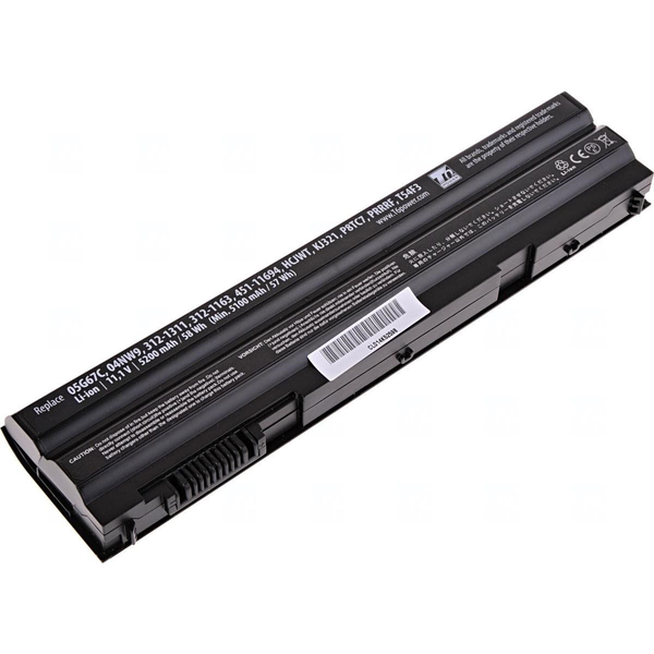 T6 Power for Dell Latitude E6520, Li-Ion, 11.1 V, 5200 mAh (58 Wh), black