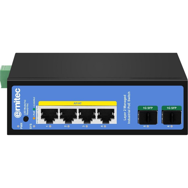 Ernitec ELECTRA-IM04-1GB switch di rete Gestito L2/L2+ Gigabit Ethernet (10/100/1000) Supporto Power over Ethernet (PoE)