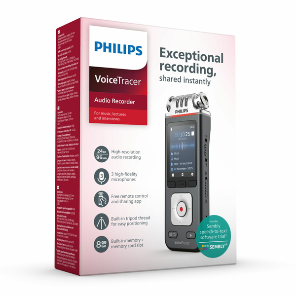 Philips VoiceTracer Negru, Gri