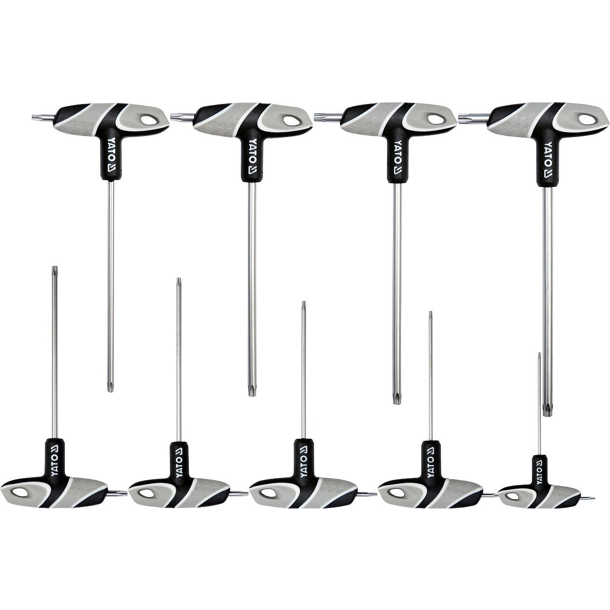 YATO Torxkulcs készlet T markolattal, 9 db, T10 - T50 (5906083056154)