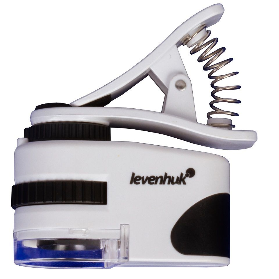 Levenhuk 50X csipeszes zseb mikroszkóp telefonhoz akkus Led- UV világítással Zeno Cash ZC7 (74110) (74110)