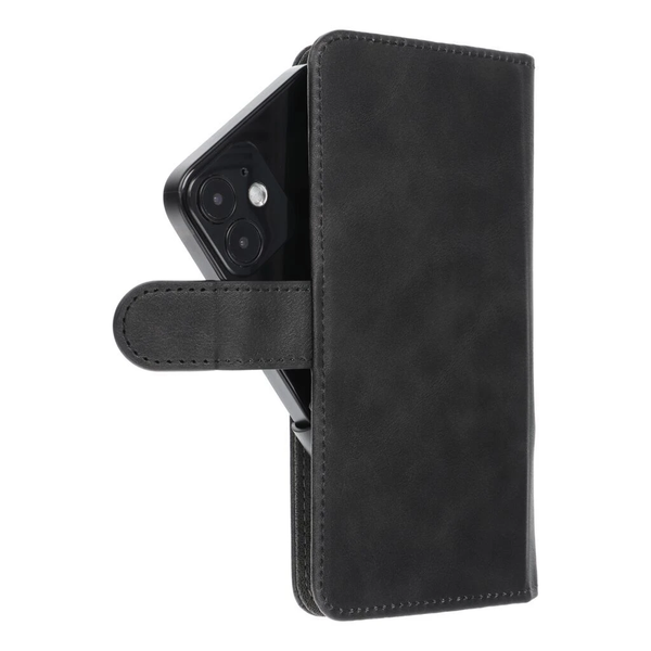 Univerzális könyvtok COMMON M méret Samsung S21/Note/Note 2/Note 3/S10, Huawei P30 Lite/P9/P9 Lite, Sony Xperia Z3/Z4/Z5 készülékekhez fekete