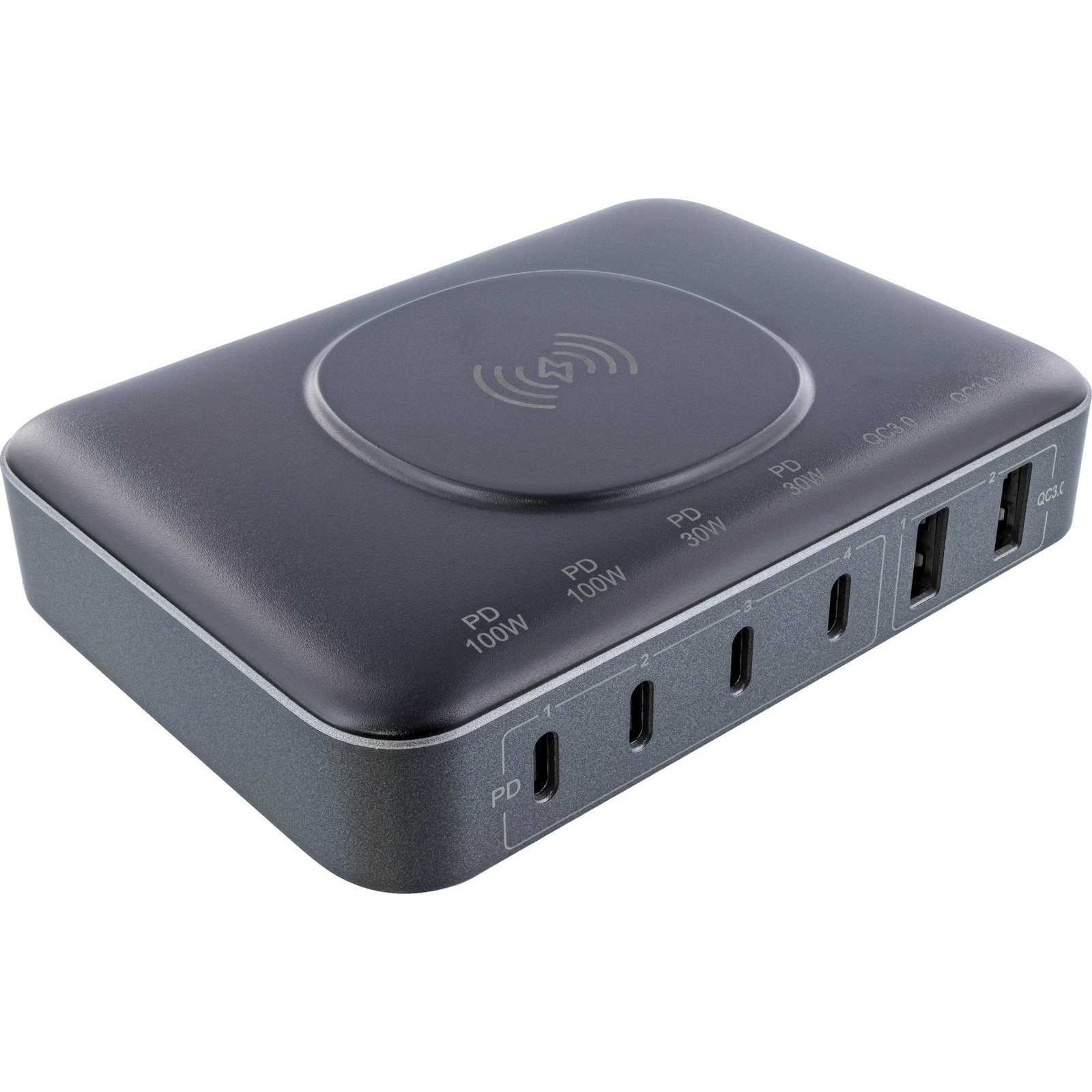 InLine 31517K mobiltelefon töltő Univerzális Fekete Váltakozó áram Vezeték nélkül tölthető Gyorstöltés Beltéri (31517K)