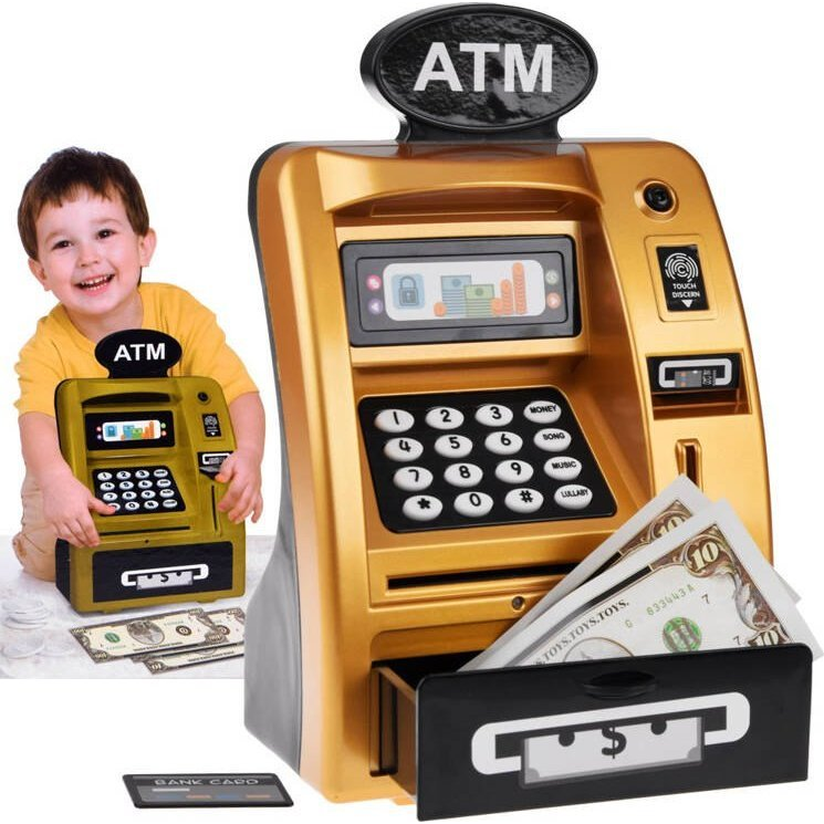 Zenés Atm Malacpersely, Be- És Kifizetésekhez, Mozgásérzékelővel, Jokomisiada, Gold (ZA4752)