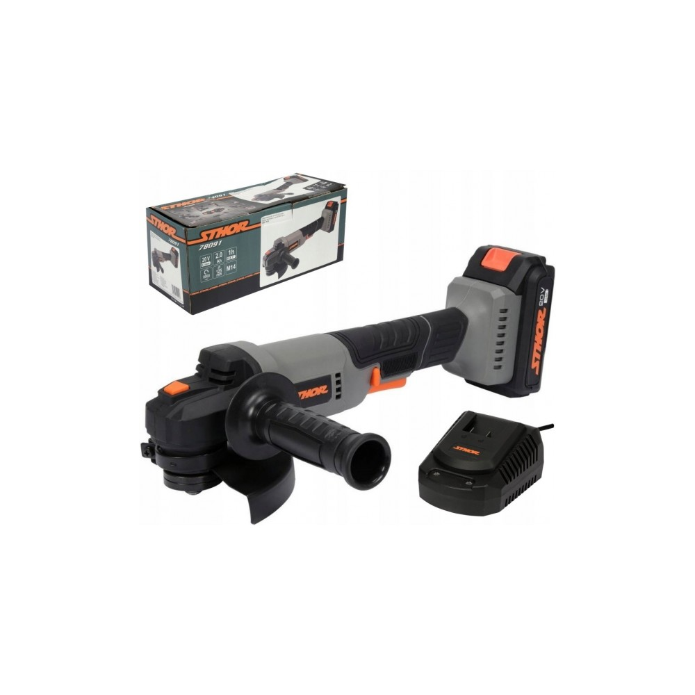 Sthor 78091 20V Akkumulátoros sarokcsiszoló + 1x 2Ah Akku + Töltő (78091)