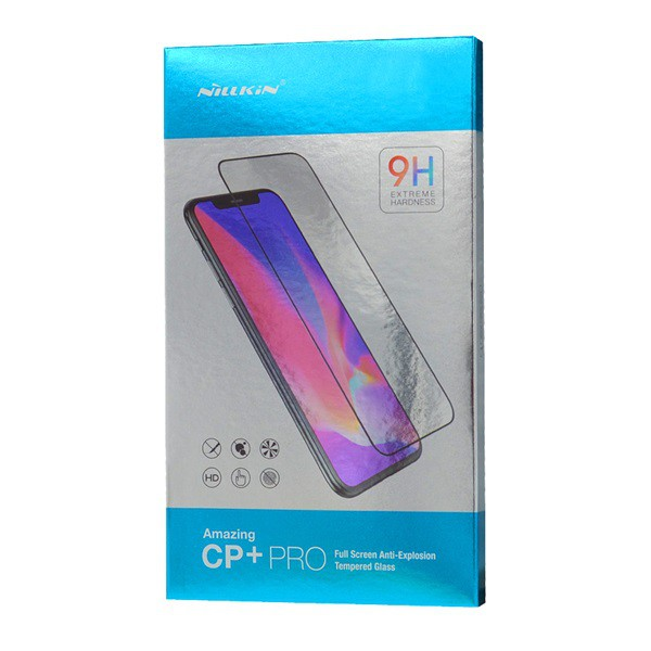 Протекторно стъкло NILLKIN CP+ PRO (2.5D заоблен ръб, извит, изцяло залепен, устойчив на надраскване, UV филтриране, 0.33 mm, 9H) ЧЕРЕН [Huawei Y6 2019 (Y6 Prime 2019)] (5996457880058)