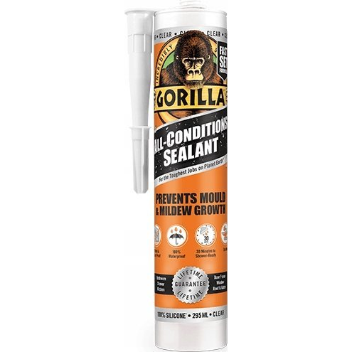 Gorilla Sealant Clear Átlátszó Szilikon Tömítő 30 perc 295 ml