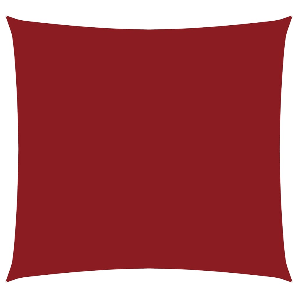 piros négyzet alakú oxford-szövet napvitorla 3,6 x 3,6 m (135633)