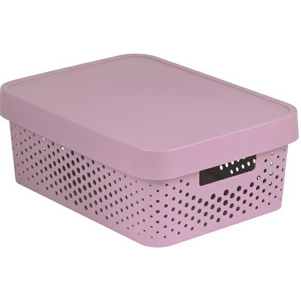 Curver INFINITY DOTS doboz 11 L - rózsaszín (229155)