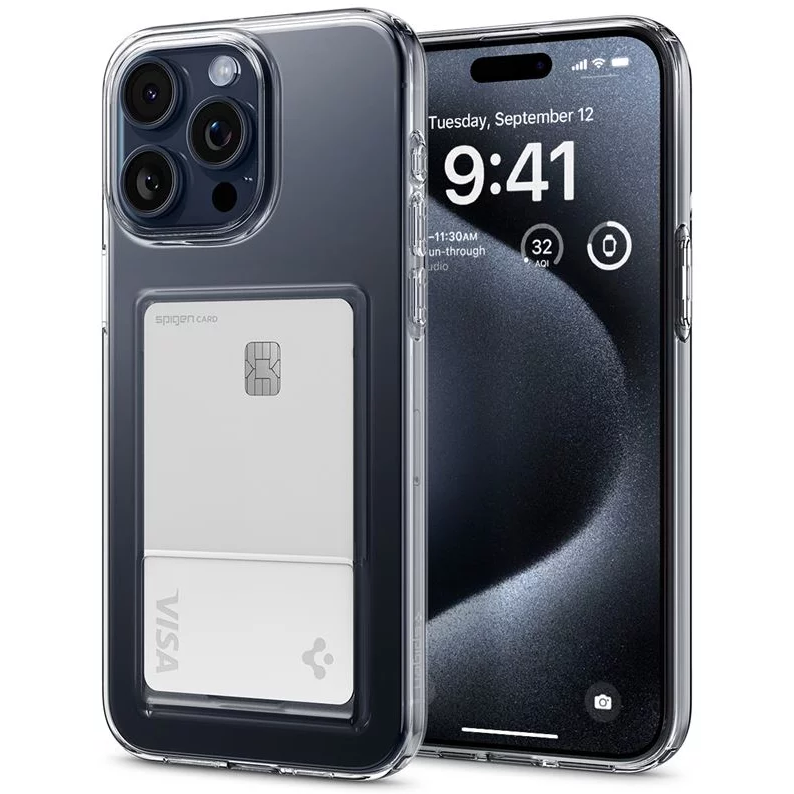Spigen Crystal Slot iPhone 15 Pro tok átlátszó (ACS06726) (ACS06726)