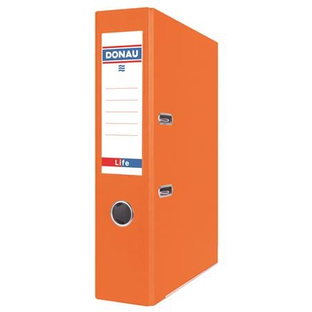 DONAU Life Iratrendező 75 mm A4 PP/karton élvédő sínnel neon narancssárga (3969001PL-12)