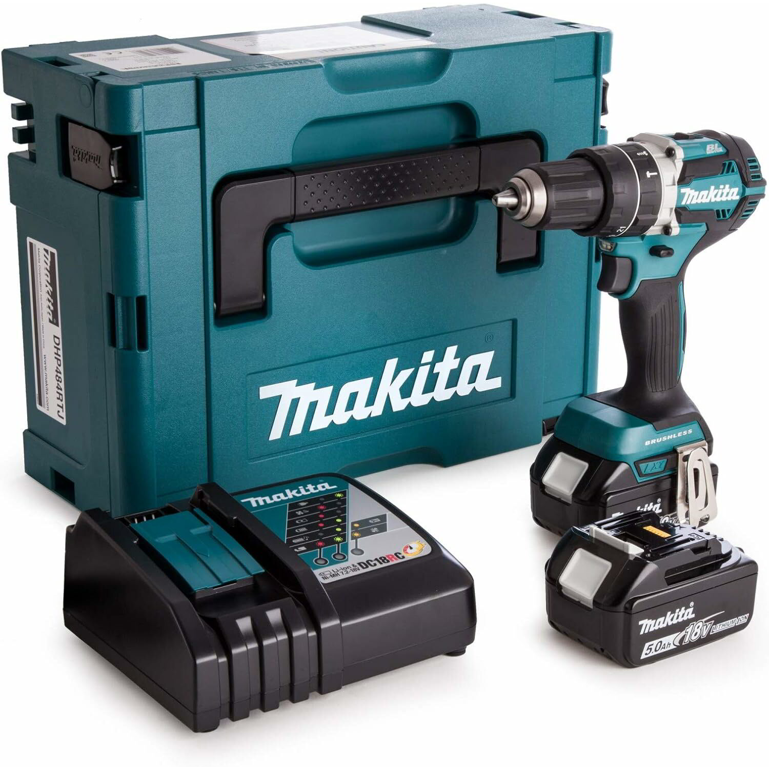 Makita DDF484RT3J Akkus Fúró-Csavarozó készlet +3x 18V Akku (DDF484RT3J)