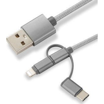 CoreParts MOBX-ACC-003 cavo USB 1 m Micro-USB A Micro-USB B Grigio