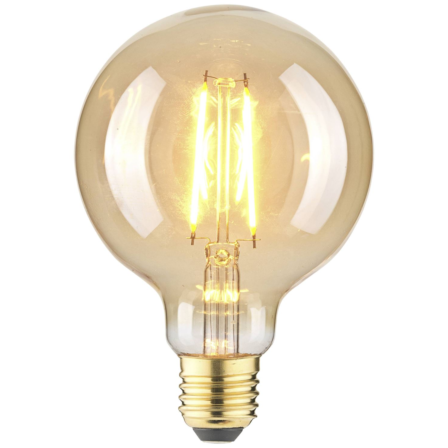 LightMe LED fényforrás gömb forma E27 4.5W borostyán (LM85060) (LM85060)