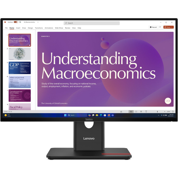 Lenovo ThinkVision T24D-40 computerskærm 60,5 cm (23.8") 1920 x 1080 pixel Fuld HD LCD Sort