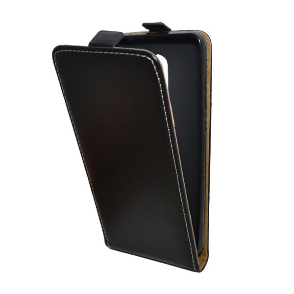 Tok álló, bőr hatású (FLIP, lefelé nyíló, szilikon tartó) FEKETE [Samsung Galaxy J3 (2017) SM-J330 EU] (5996457710942)