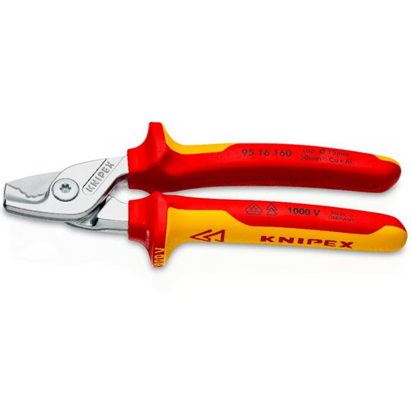 KNIPEX Kábelvágó 165 mm 50mm2 szigetelt (95 16 160)