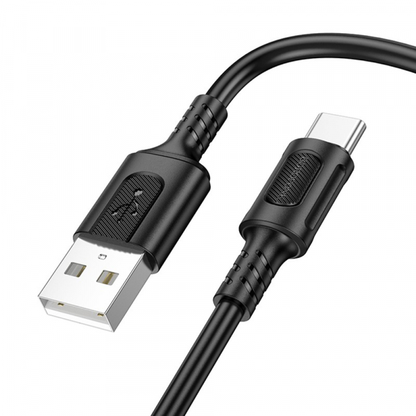 Borofone BX111 Feliz USB Type-C kábel 3A 1méter fekete (PM036900) (PM036900)