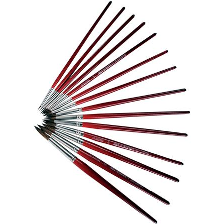 Pulse No. 5 Kerek pónilószőr ecset festett fanyéllel (220227)