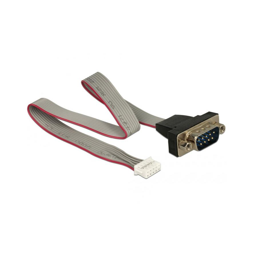 Delock Serial pinheader 2mm -> Serial DB9 F/M adatkábel 0.3m (89632)
