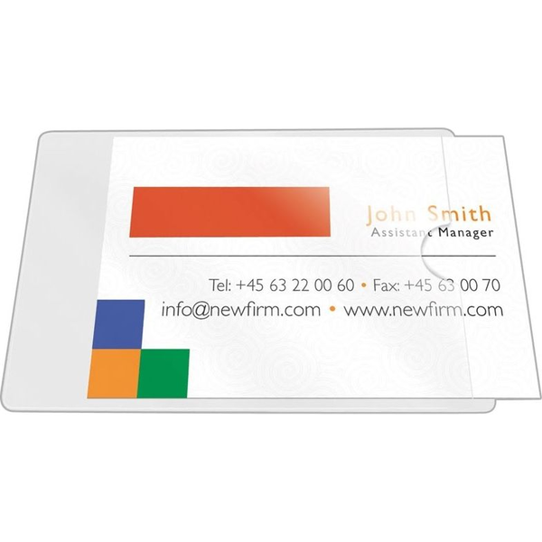 Funda Autoadhesiva Q-connect Para Tarjetas De Visita 60x95mm Pack De 10 Unidades