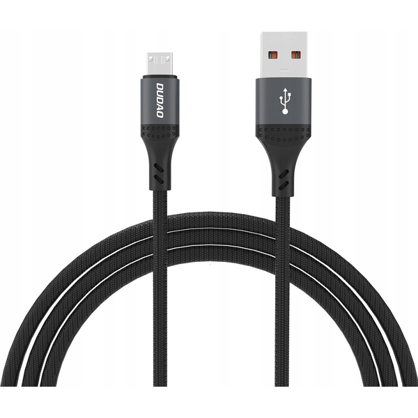 Kabel USB Dudao Kabel Dudao L3SM USB-A - MicroUSB 3A 1,2m z oplotem - czarny