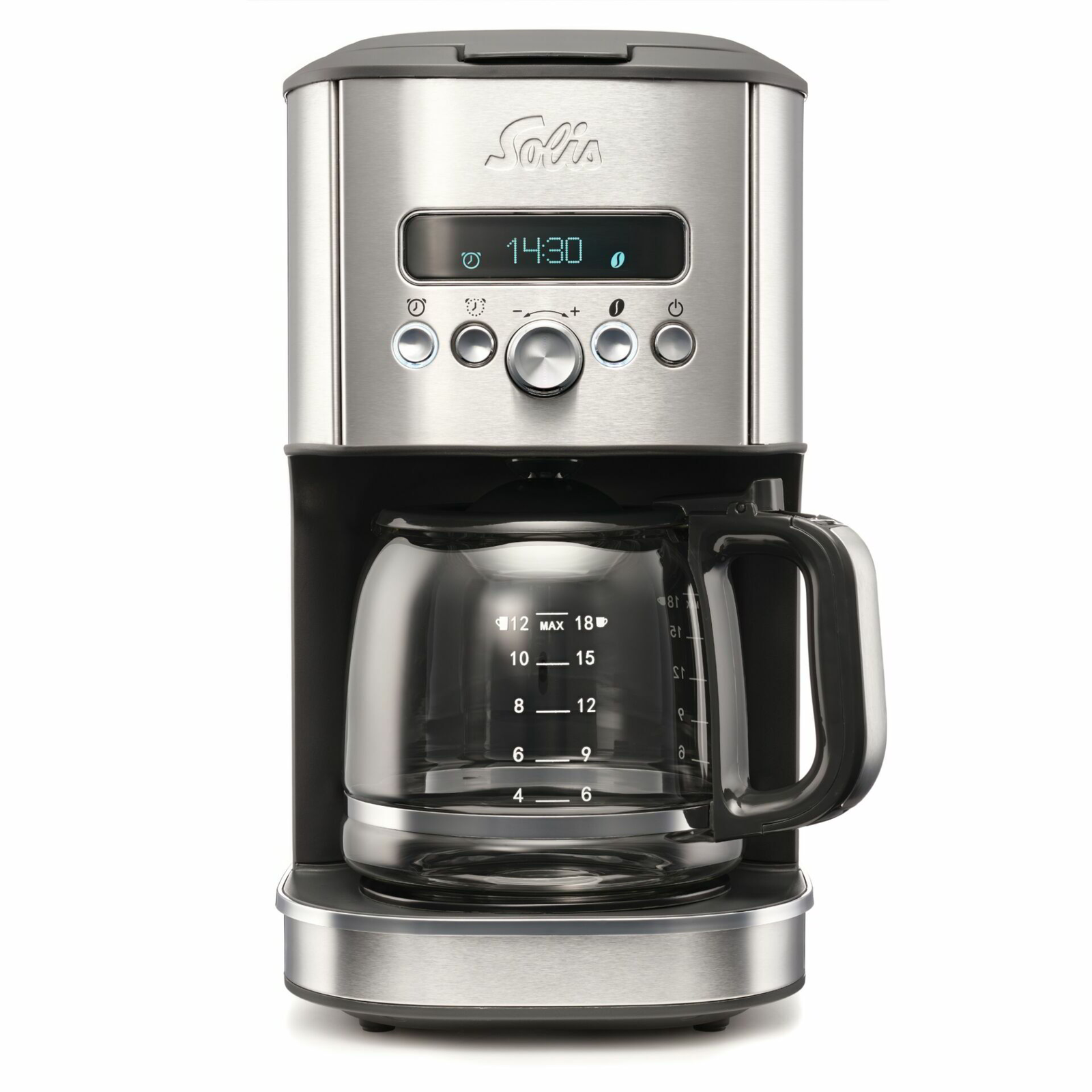 Solis Aroma Brewer Drip Typ 1021 Filteres Kávéfőző - Ezüst / Fekete (S0250)