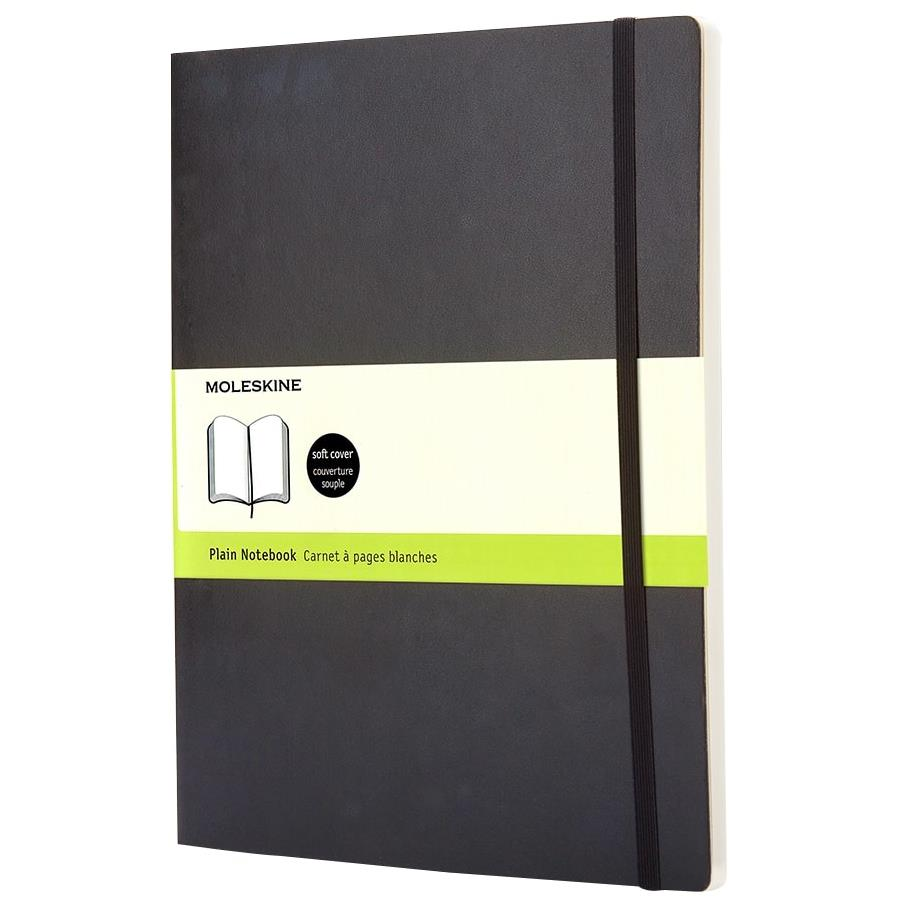 MOLESKINE XL, puha kötés, sima, fekete (QP623)