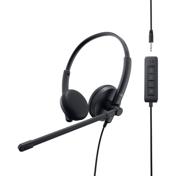 Dell WH1022 Кабелни слушалки с USB конектор, черни