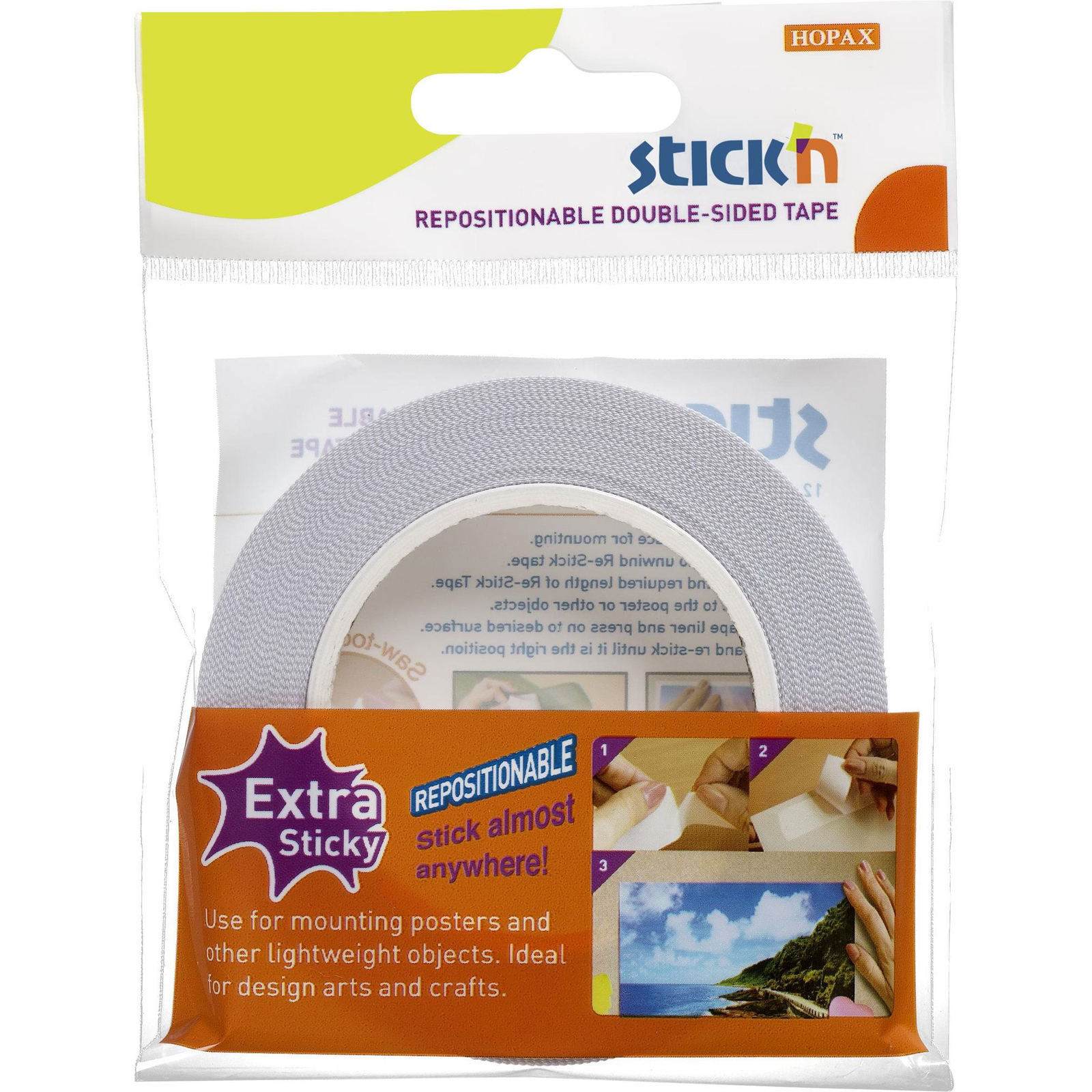 STICK´N 25 mm x 12 m, eltávolítható (24006)