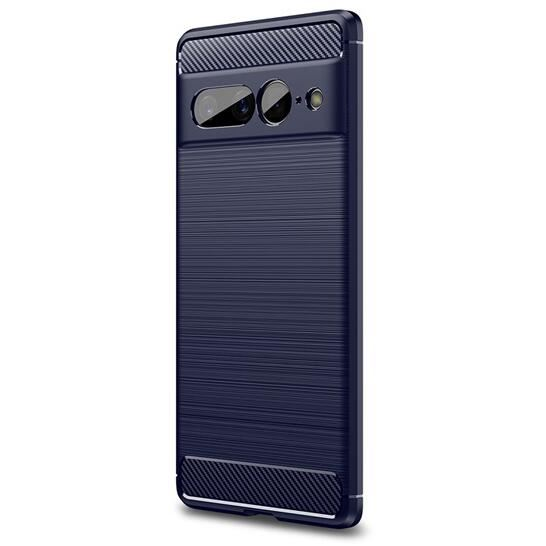 Gigapack Google Pixel 7 Pro szálcsiszolt, karbon mintás tok sötétkék (GP-137920) (GP-137920)