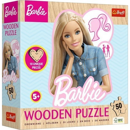 Trefl 50 Db-os Wooden Contour Fa Puzzle - Barbie (20282)