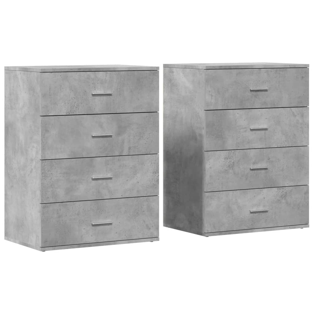2 db betonszürke szerelt fa tálalószekrény 60 x 39 x 80 cm (3276626)