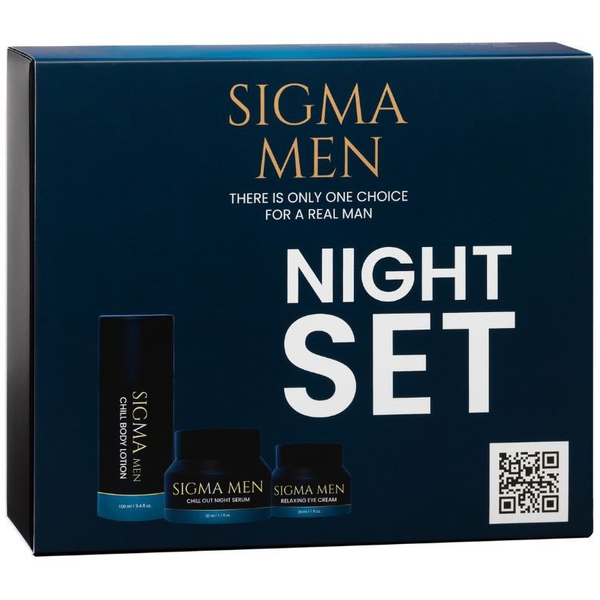 SIGMA MEN_SET Night Set balsam do ciała 100ml + serum na noc 50ml + krem pod oczy 30ml